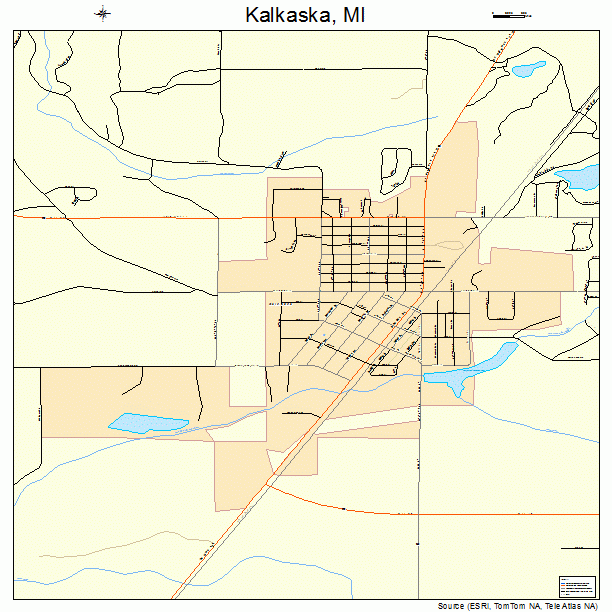 Kalkaska, MI street map