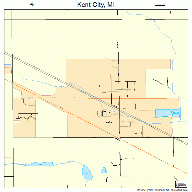 Kent City, MI street map