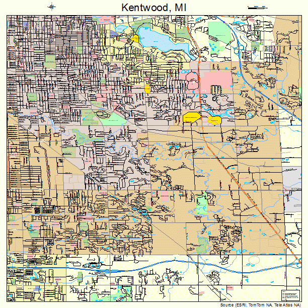 Kentwood, MI street map