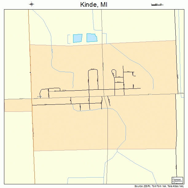 Kinde, MI street map