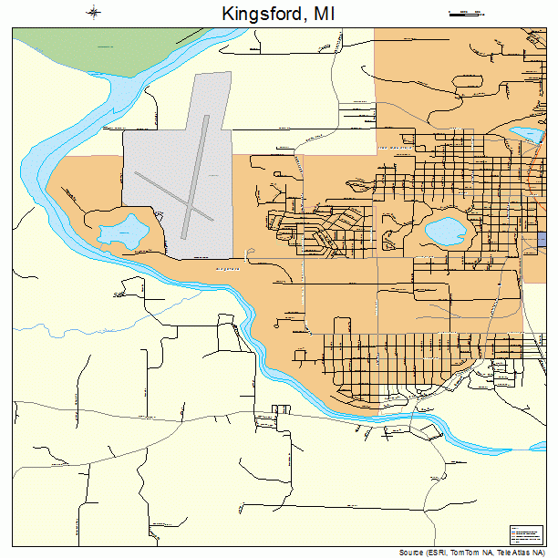 Kingsford, MI street map