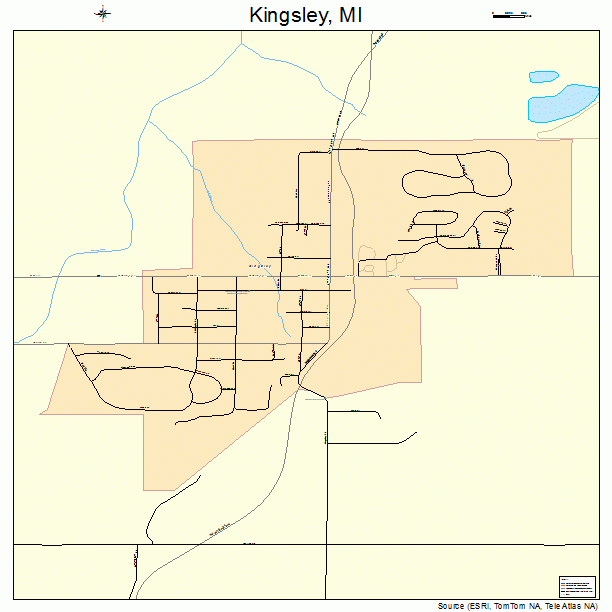 Kingsley, MI street map