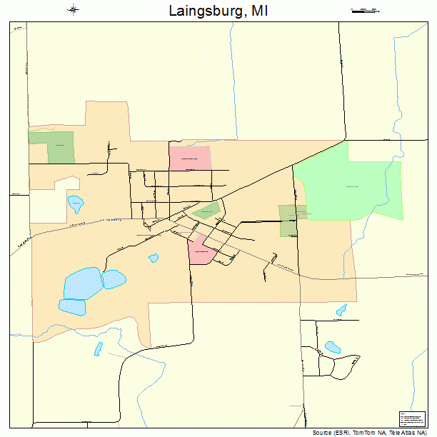 Laingsburg, MI street map