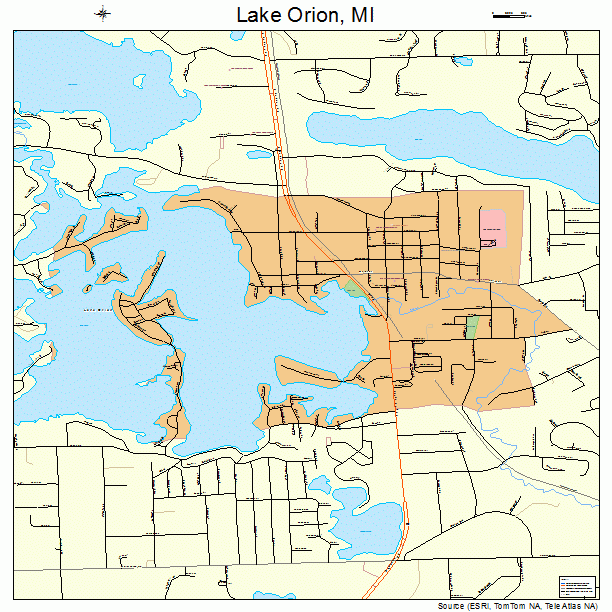 Lake Orion, MI street map