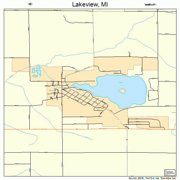 Lakeview, MI street map