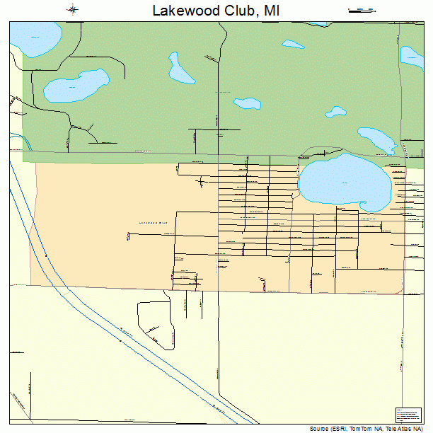 Lakewood Club, MI street map