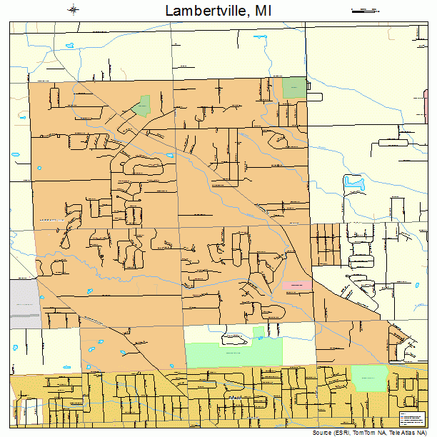 Lambertville, MI street map
