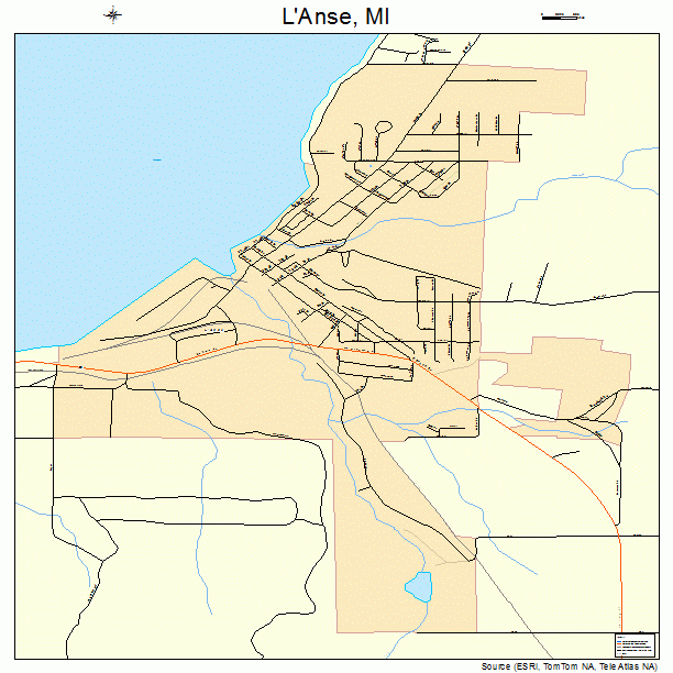 L'Anse, MI street map