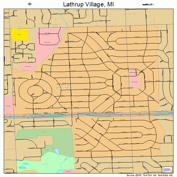 Lathrup Village, MI street map