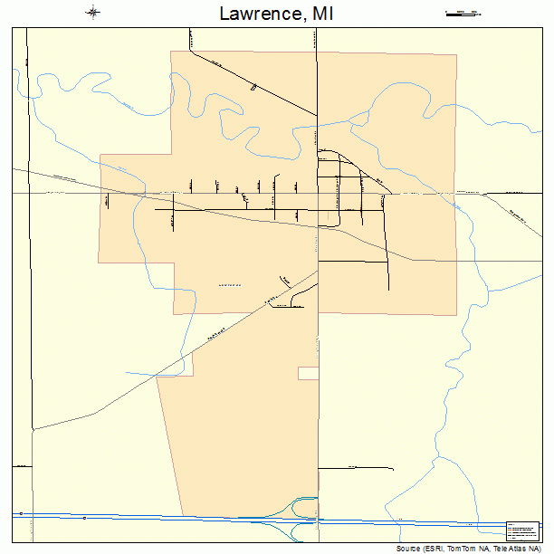 Lawrence, MI street map