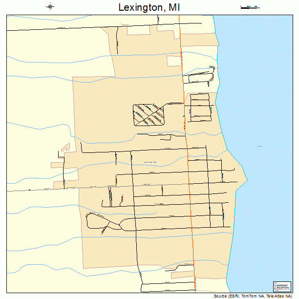 Lexington, MI street map