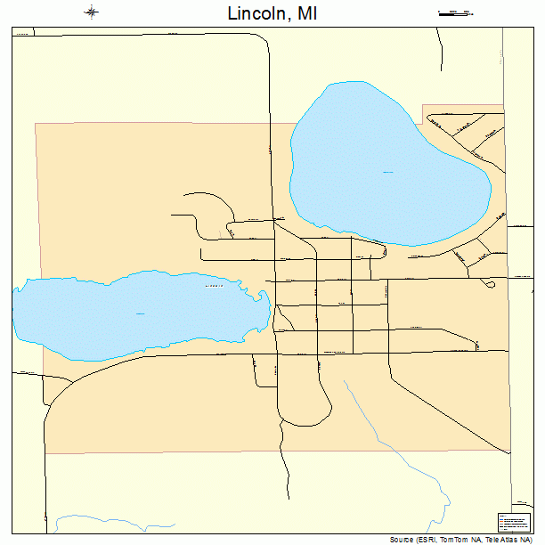 Lincoln, MI street map