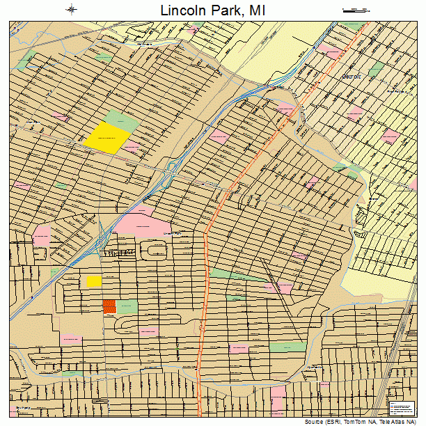 Lincoln Park, MI street map