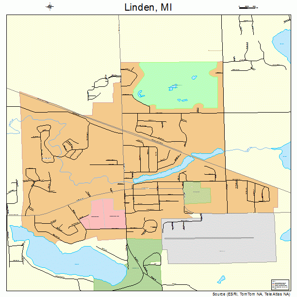 Linden, MI street map