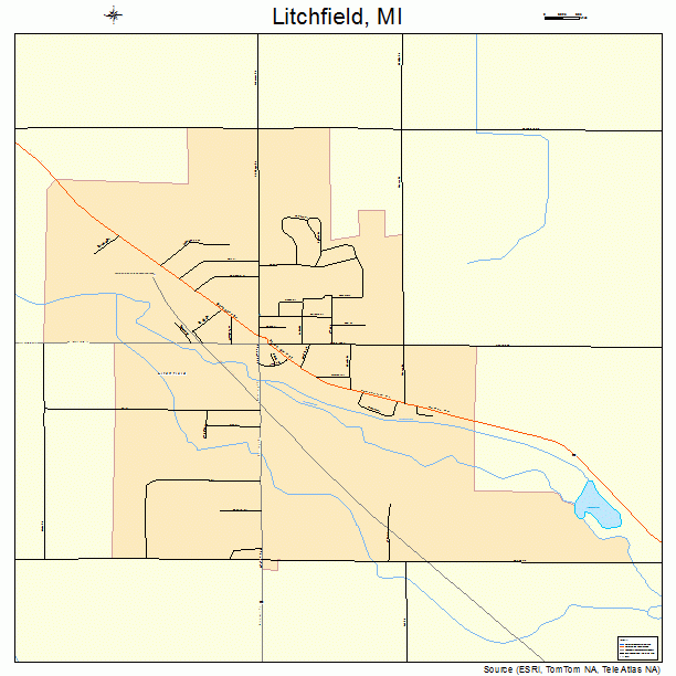 Litchfield, MI street map
