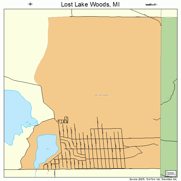 Lost Lake Woods, MI street map