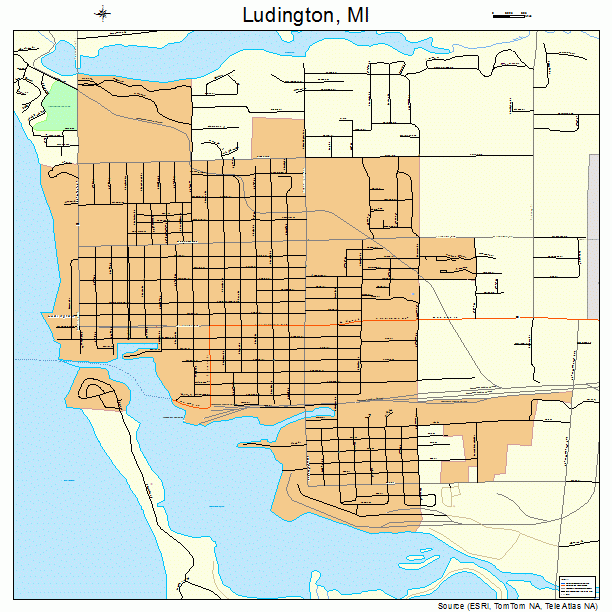 Ludington, MI street map