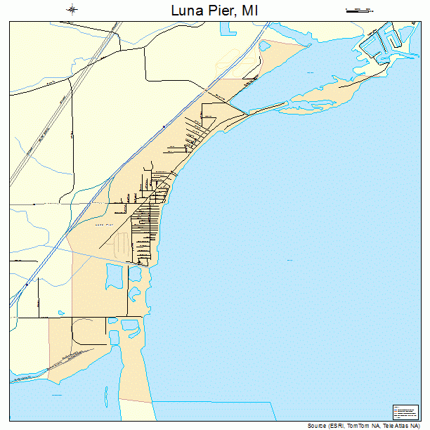 Luna Pier, MI street map