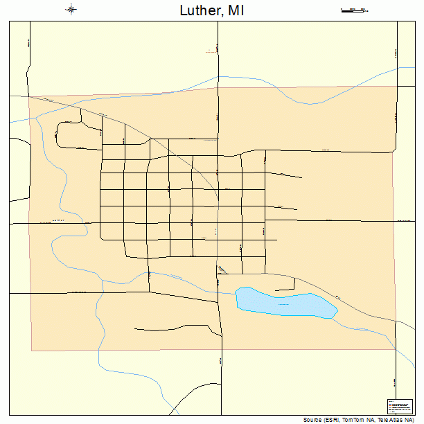 Luther, MI street map