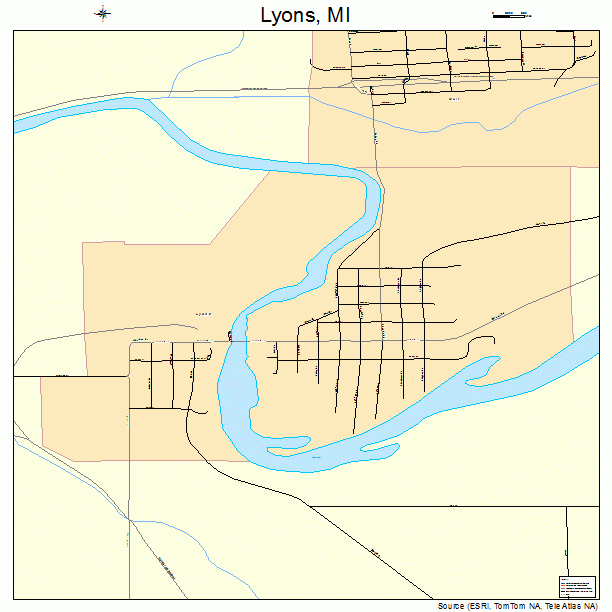 Lyons, MI street map