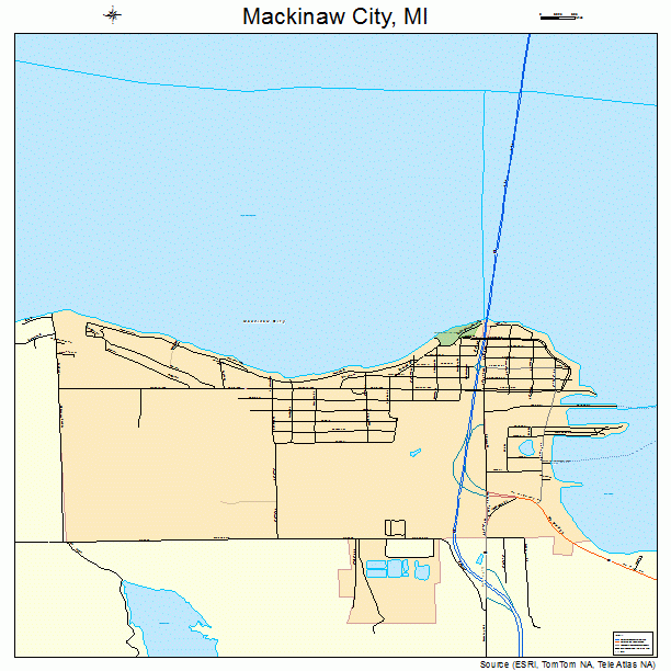 Mackinaw City, MI street map
