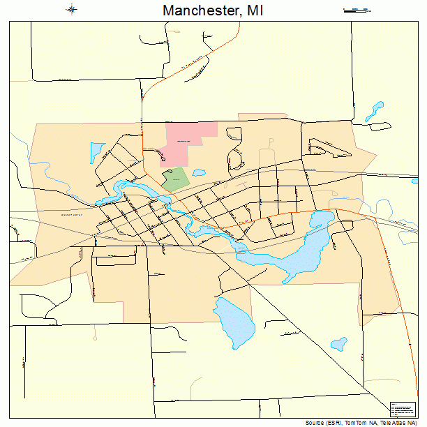 Manchester, MI street map