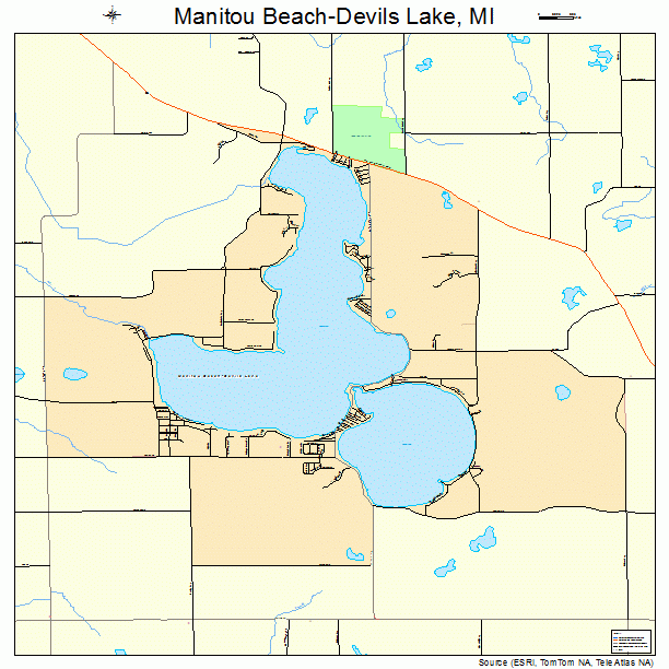 Manitou Beach-Devils Lake, MI street map