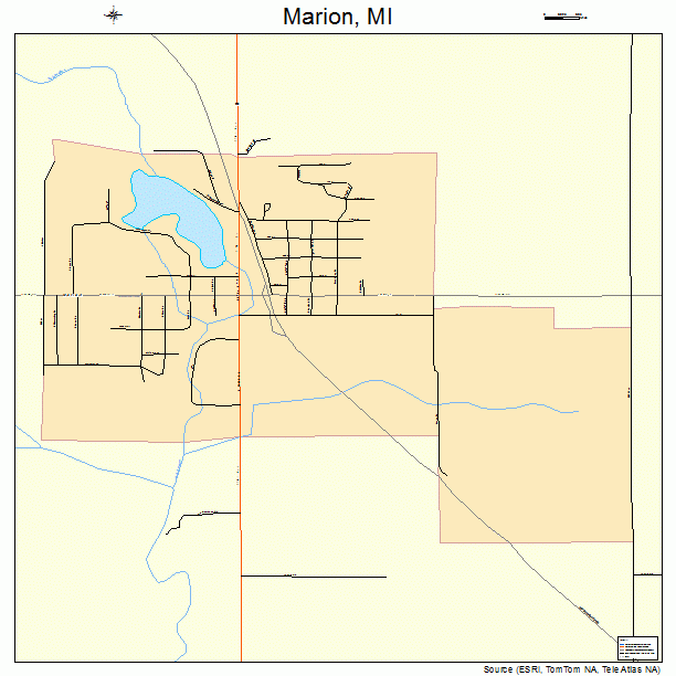 Marion, MI street map