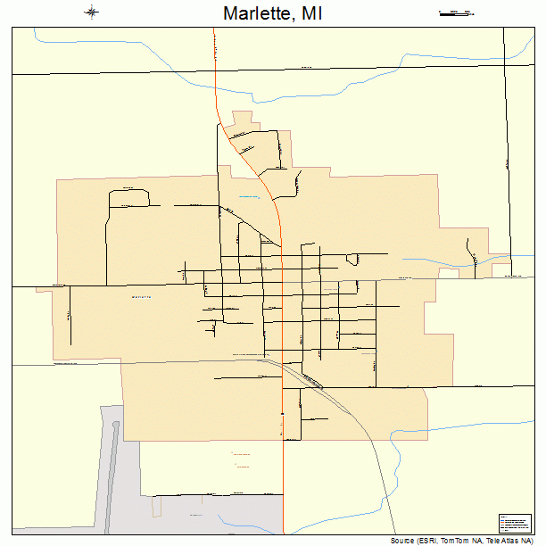 Marlette, MI street map