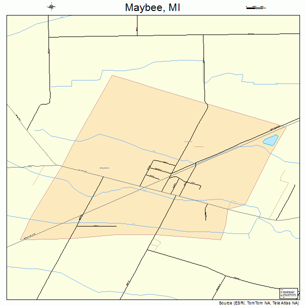 Maybee, MI street map