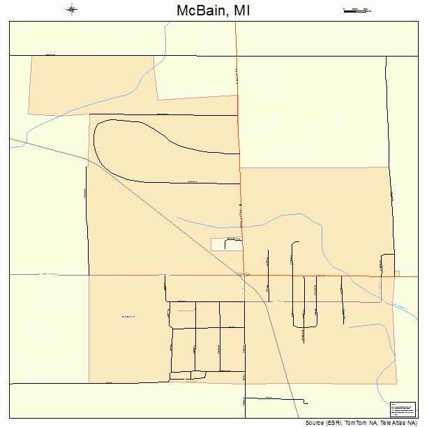 McBain, MI street map