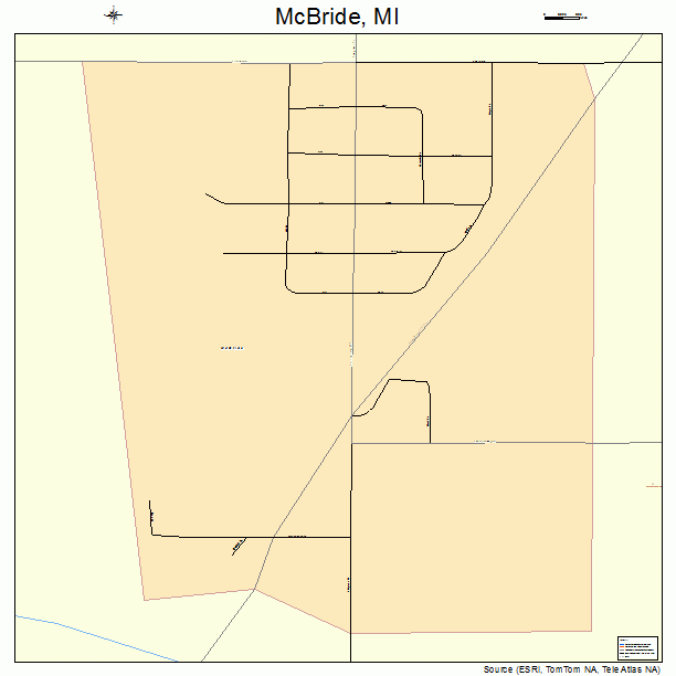 McBride, MI street map