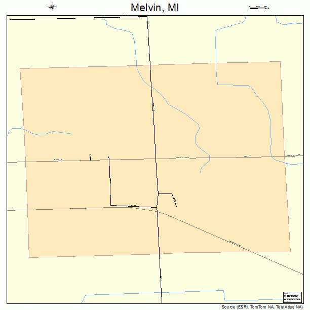 Melvin, MI street map