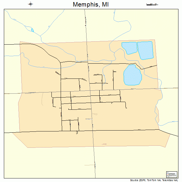 Memphis, MI street map