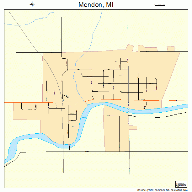 Mendon, MI street map