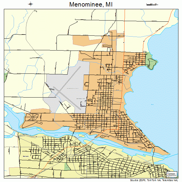 Menominee, MI street map