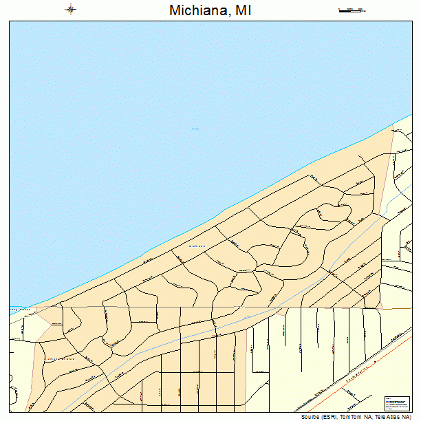 Michiana, MI street map