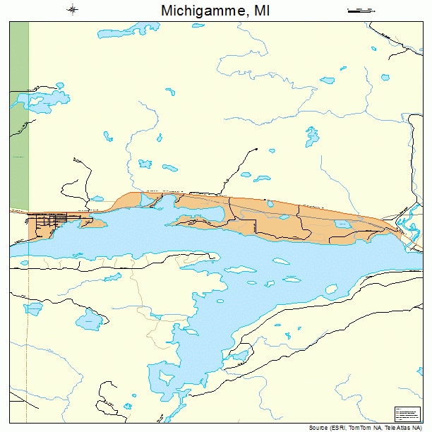 Michigamme, MI street map