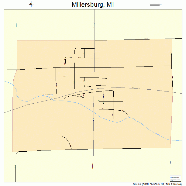 Millersburg, MI street map