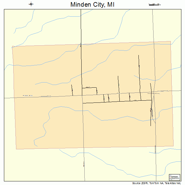 Minden City, MI street map