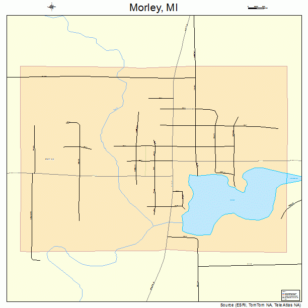 Morley, MI street map
