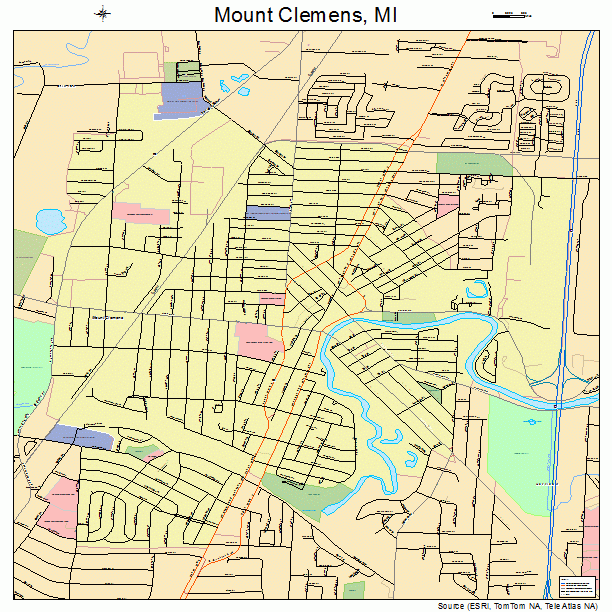 Mount Clemens, MI street map