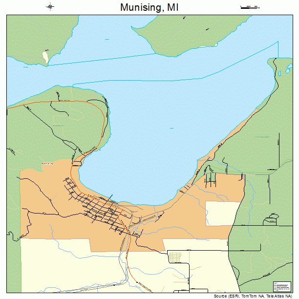 Munising, MI street map