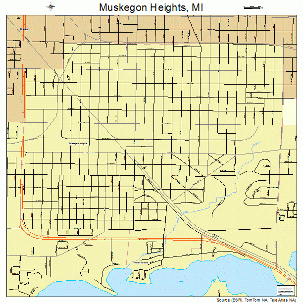 Muskegon Heights, MI street map