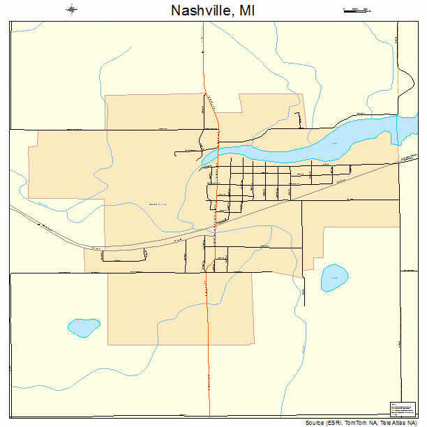 Nashville, MI street map