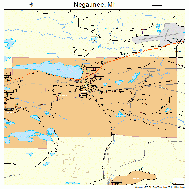 Negaunee, MI street map