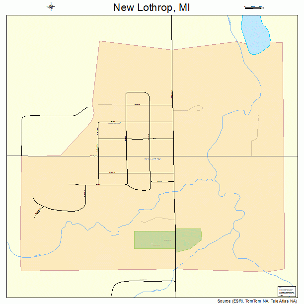 New Lothrop, MI street map