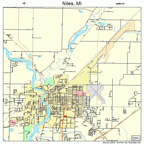Niles, MI street map