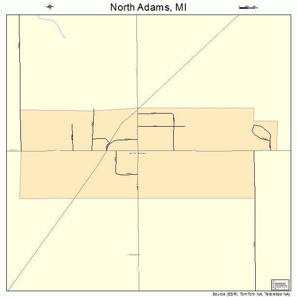 North Adams, MI street map