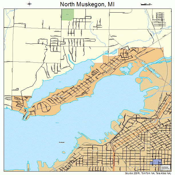 North Muskegon, MI street map
